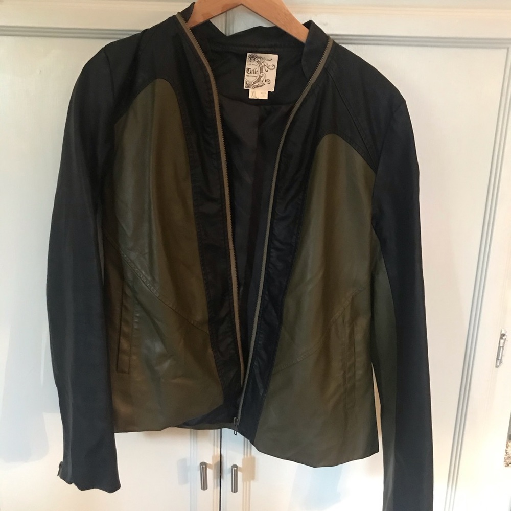 Faux leather jacket